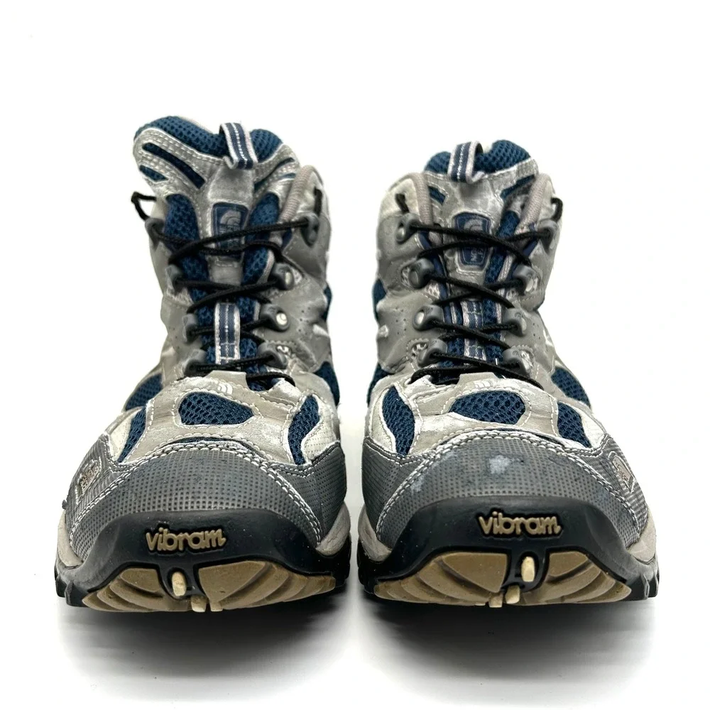 The North Face Hiking Boots Mens 11.5 Grey Navy Gore-Tex Vibram Trail Shoes